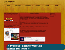 Tablet Screenshot of civilwarindex.com